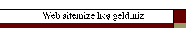 Web sitemize ho geldiniz